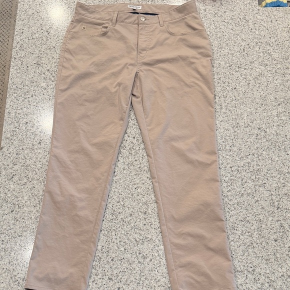 34x30 Peter Millar Men’s Khaki Performance Five Pocket Pant eb66 - Picture 5 of 10